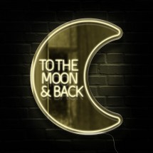Néon to the moon & back base de miroir