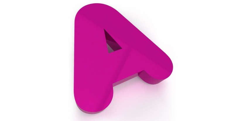Lettre creuse en aluminium