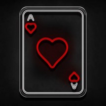 Néon poker card