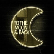Néon to the moon & back base de miroir