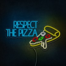 Neón Respect the pizza
