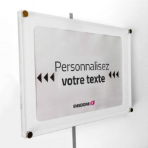Plaque en plexiglas interchangeable