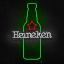 Neón Heineken botella
