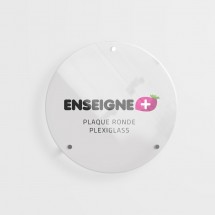 Plaque ronde de plexiglas