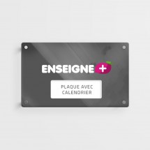 Plaque plexiglas avec calendrier