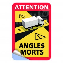 Autocollant attention angles morts