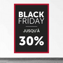 Panneaux Black Friday "Jusqu'à 30%"