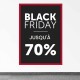 Panneaux Black Friday "Jusqu'à 70%"