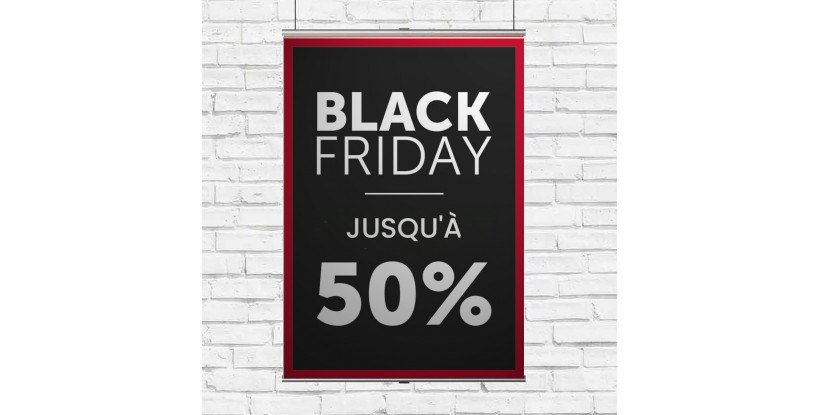 Panneau suspendu Black Friday -50%
