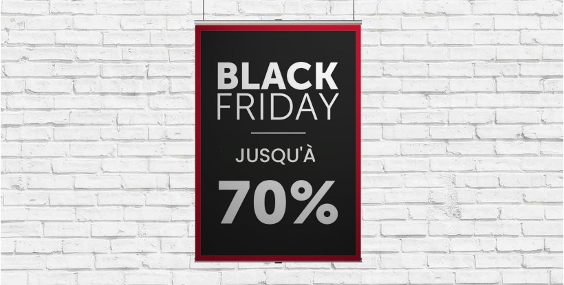 Panneau suspendu Black Friday -70%