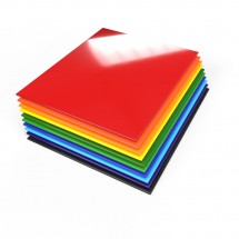 Pack de 10 plaques de plexiglas coloré A4