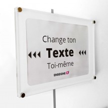 Plaque en plexiglas interchangeable