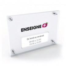 Plaque plexiglas avec calendrier