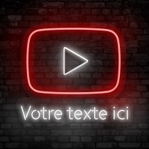 Néon Youtube + Texte