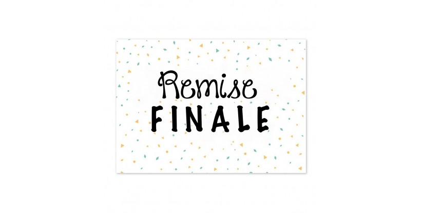 Affiche finale de la vente aux enchères de confettis