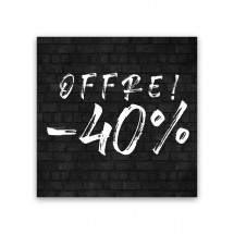 Affiche offre 40% de brique noire