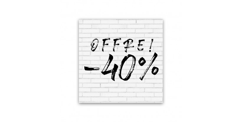 L'affiche offre 40% de brique blanche