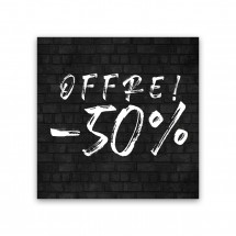 L'affiche offre 50% de brique noire