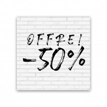 L'affiche offre 50% de brique blanche
