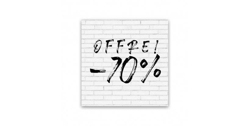L'affiche offre 70% de briques blanches