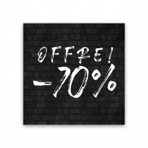 Affiche offre 70% de brique noire