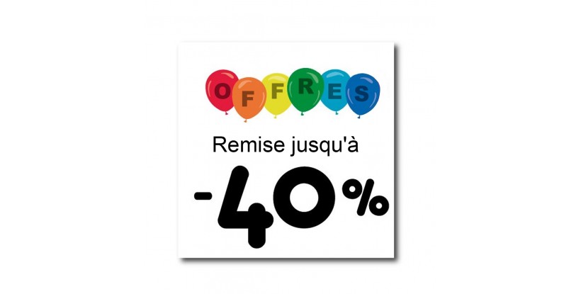 Cartel ofertas -40% globitos