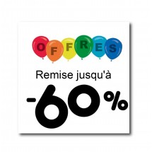 Affiche offre -60% de ballons