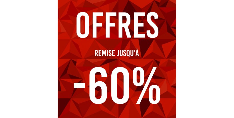 Cartel ofertas -60% triángulos