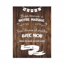 Affiche de mariage de bienvenue