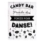 Affiche de mariage de Candy Bar blanche