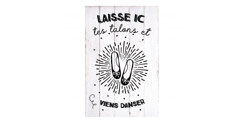 Affiche de mariage laissez vos talons blancs