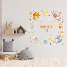 Bonne nuit avec des animaux autocollants