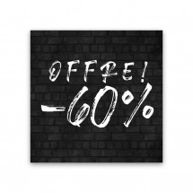 Affiche offre 60% de brique noire