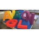Lettres en polystyrène compactes en relief