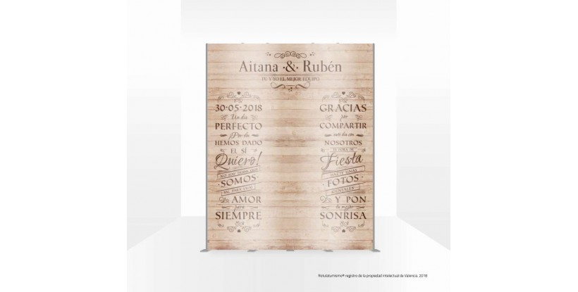 Photocall Aliso pour mariage