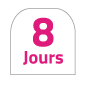 8 jours (ouvrables)