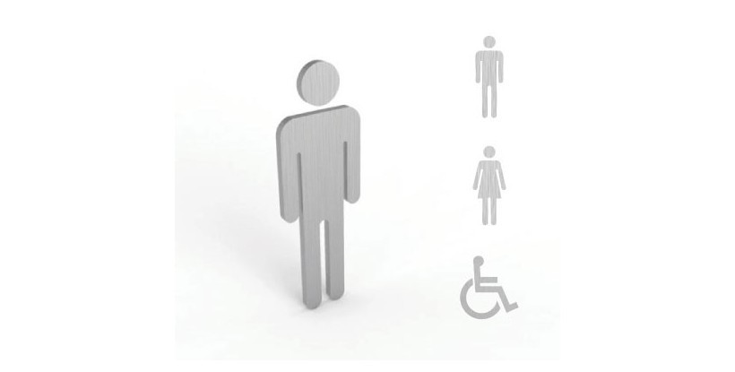 Signalisation toilette en aluminium ou bois