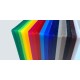 Plaques de plexiglas colorées