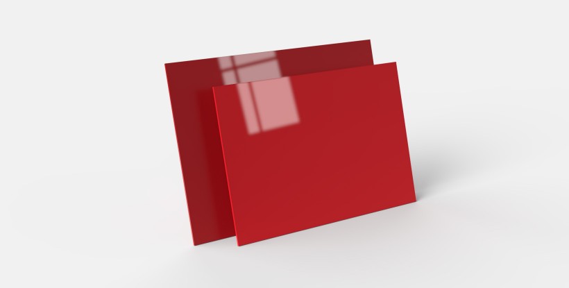 Placa de metacrilato rojo