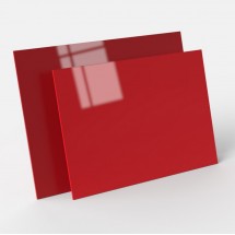 Plaque de plexiglas rouge