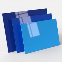 Plaque de plexiglas bleu