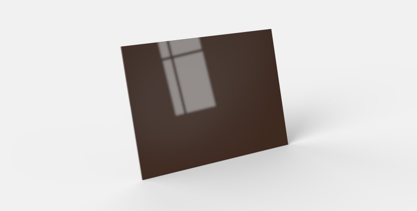 Placa de metacrilato marrón