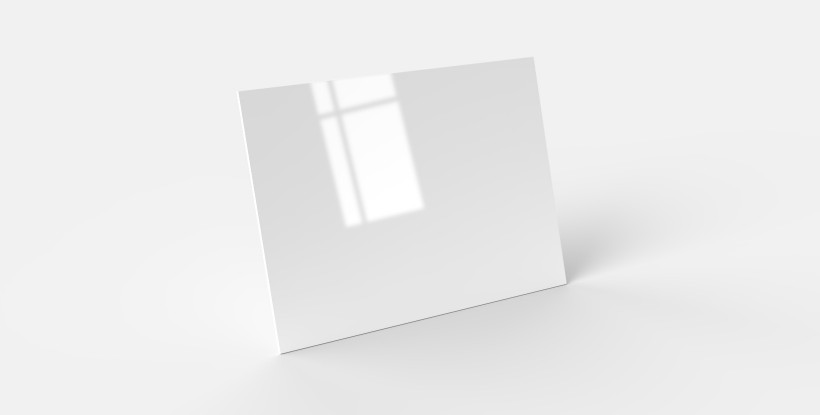 Placa de metacrilato blanco