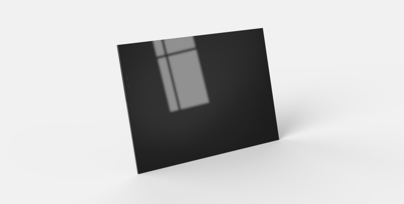 Placa de metacrilato negro