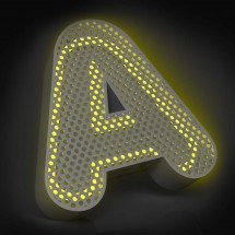 Lettres boîtiers LED avec face perforée