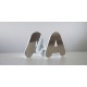 Lettres en aluminium + méthacrylate lumineux