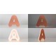Lettres or rose miroir + plexiglas illuminé