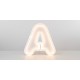 Lettres or rose miroir + plexiglas illuminé