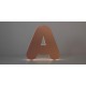 Lettres or rose miroir + plexiglas illuminé