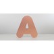 Lettres or rose miroir + plexiglas illuminé